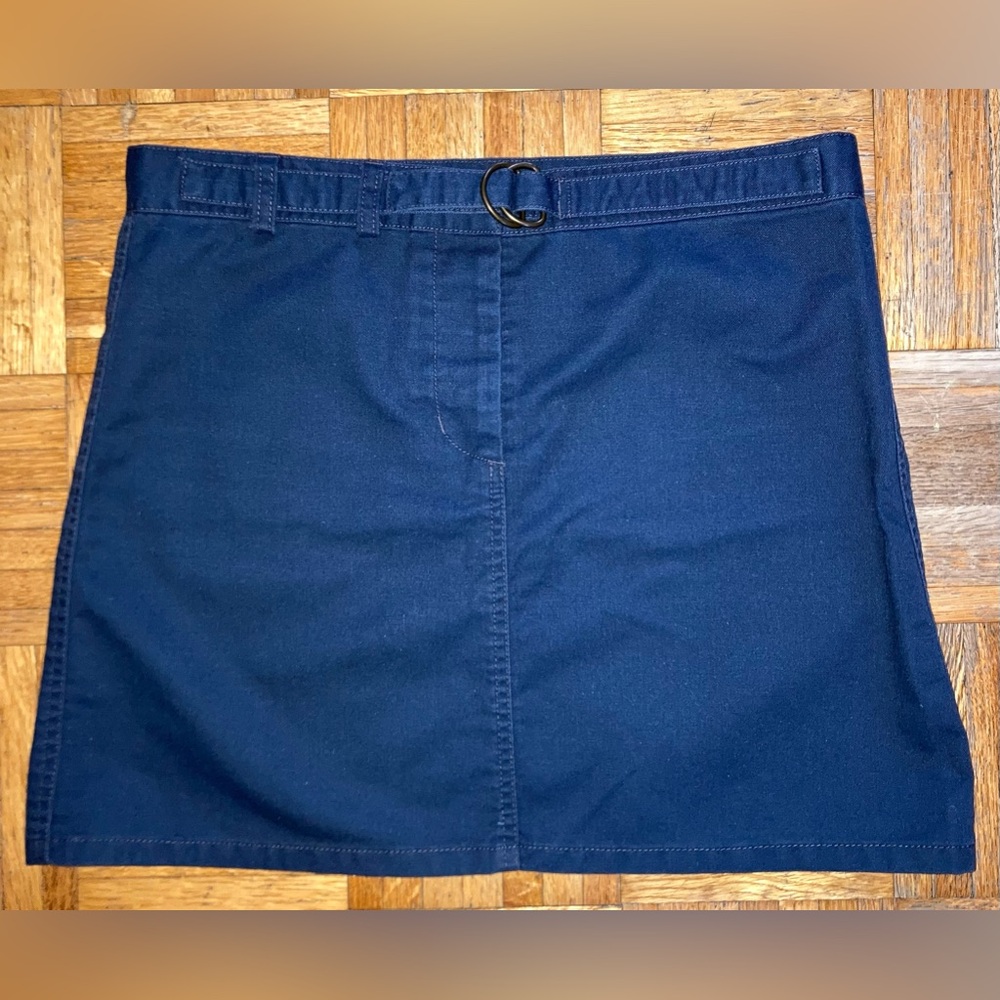Katayone Adeli Navy Blue Cotton Mini Skirt 8